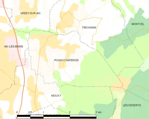 Detailkaart van de gemeente