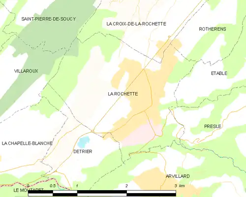 Detailkaart van de gemeente