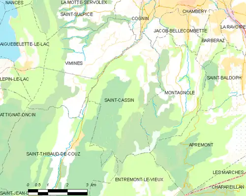 Detailkaart van de gemeente
