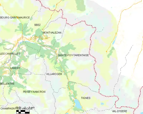 Detailkaart van de gemeente