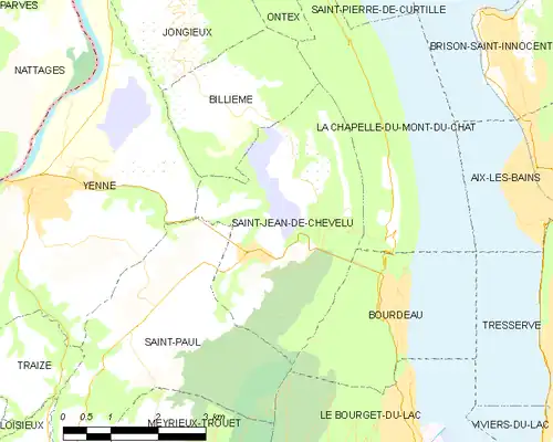 Detailkaart van de gemeente