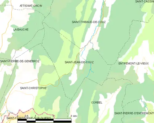 Detailkaart van de gemeente