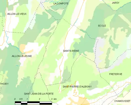 Detailkaart van de gemeente