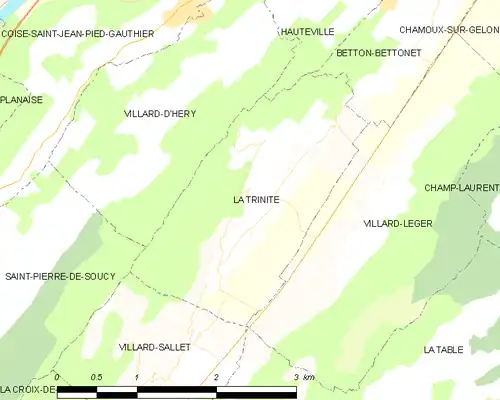 Detailkaart van de gemeente