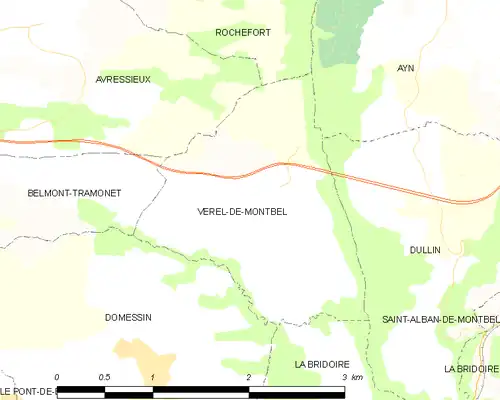 Detailkaart van de gemeente