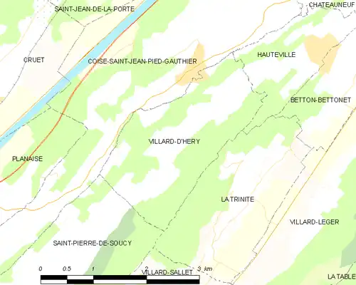 Detailkaart van de gemeente