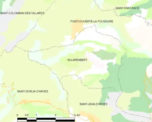 Detailkaart van de gemeente