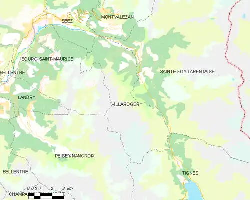Detailkaart van de gemeente