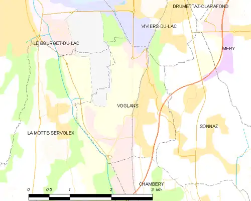 Detailkaart van de gemeente