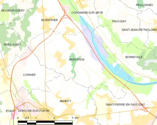 Detailkaart van de gemeente