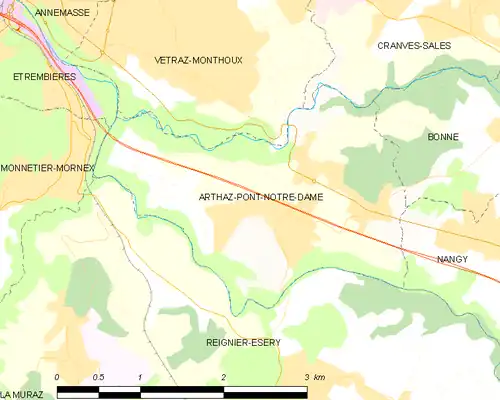 Detailkaart van de gemeente