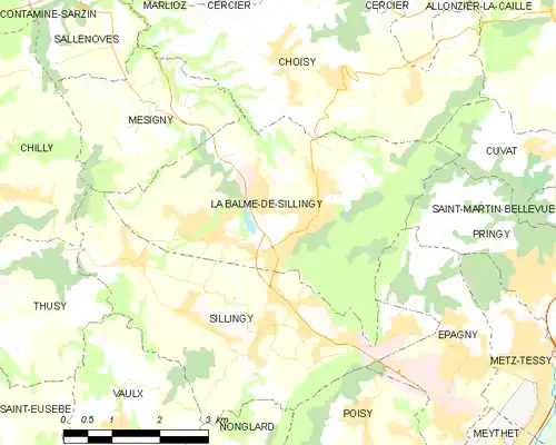 Detailkaart van de gemeente