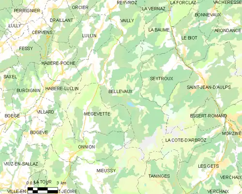 Detailkaart van de gemeente