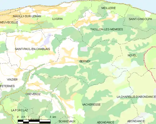Detailkaart van de gemeente