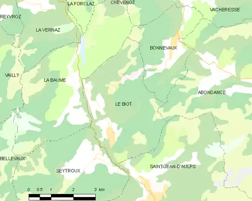 Detailkaart van de gemeente