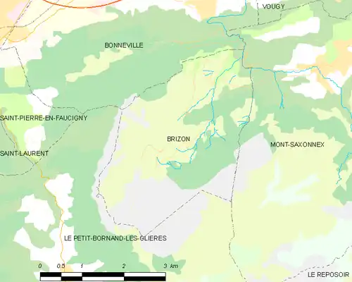 Detailkaart van de gemeente