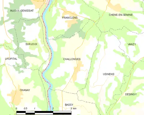 Detailkaart van de gemeente