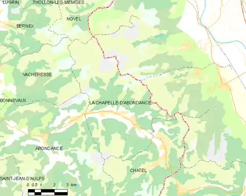 Detailkaart van de gemeente