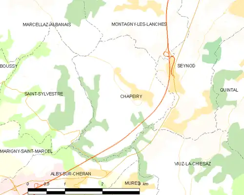 Detailkaart van de gemeente