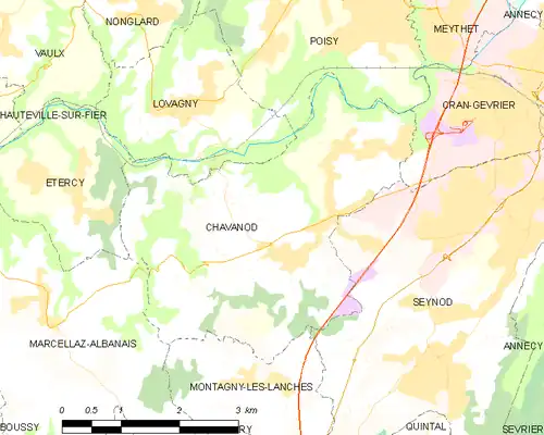 Detailkaart van de gemeente