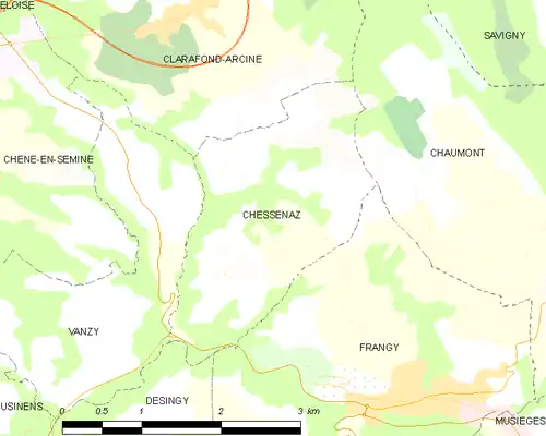 Detailkaart van de gemeente