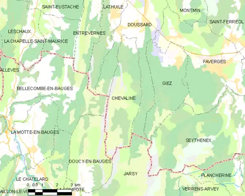 Detailkaart van de gemeente