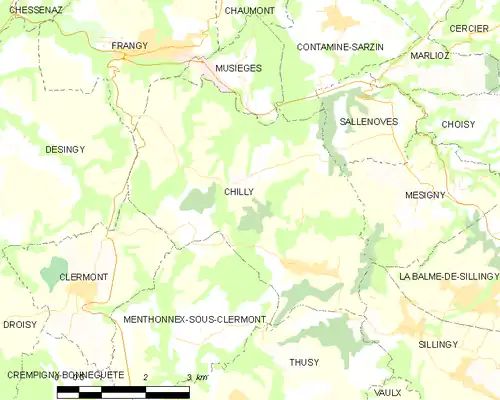 Detailkaart van de gemeente