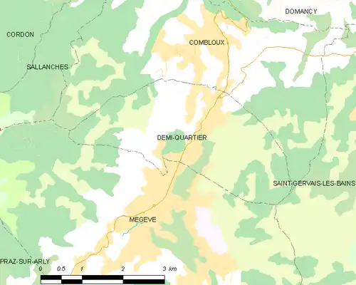 Detailkaart van de gemeente
