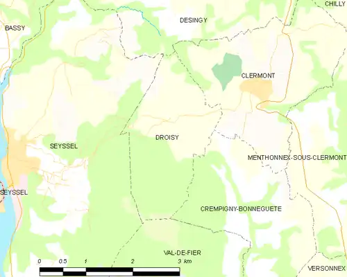 Detailkaart van de gemeente