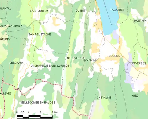 Detailkaart van de gemeente