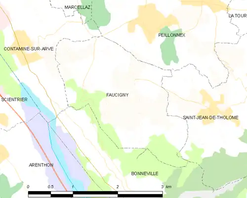 Detailkaart van de gemeente