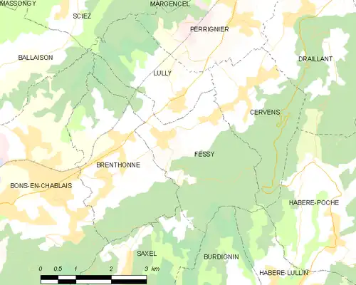 Detailkaart van de gemeente