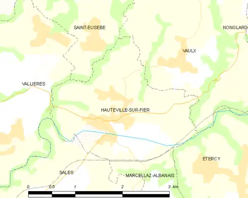 Detailkaart van de gemeente
