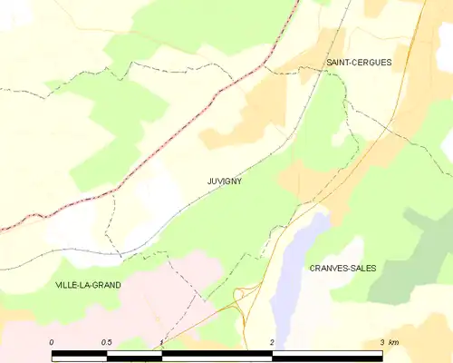 Detailkaart van de gemeente