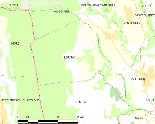 Detailkaart van de gemeente