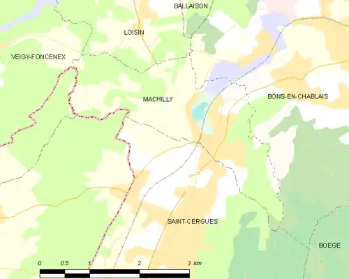 Detailkaart van de gemeente