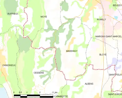 Detailkaart van de gemeente