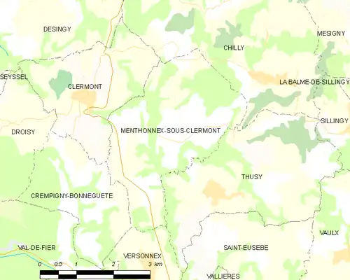 Detailkaart van de gemeente