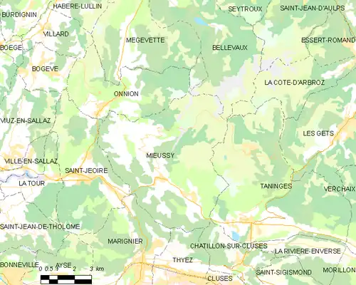 Detailkaart van de gemeente