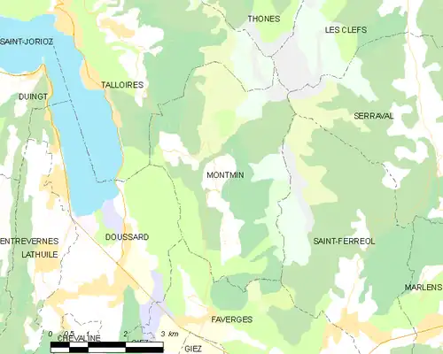 Detailkaart van de gemeente