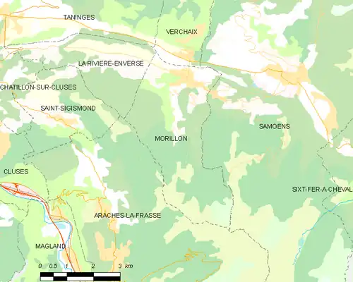 Detailkaart van de gemeente