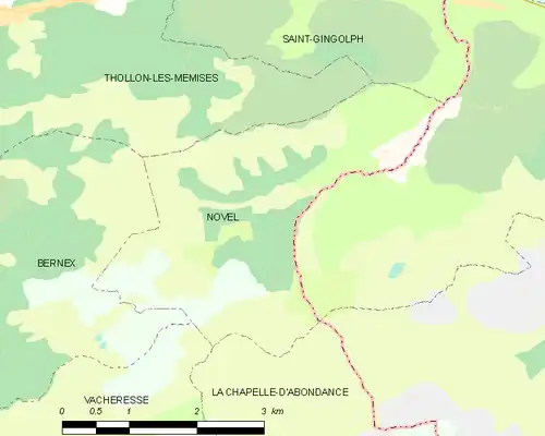 Detailkaart van de gemeente