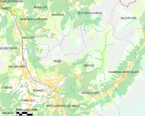 Detailkaart van de gemeente