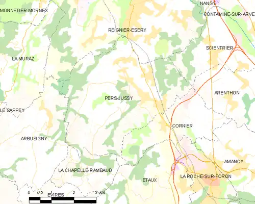 Detailkaart van de gemeente