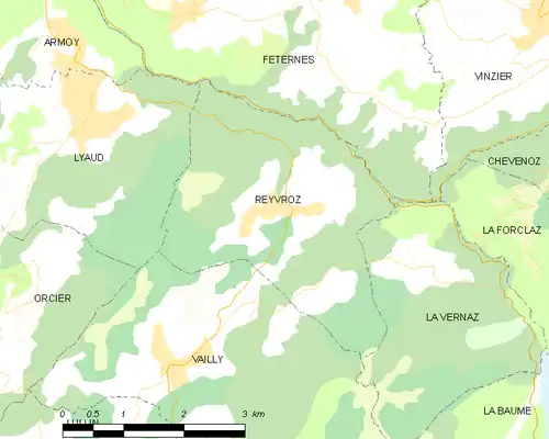 Detailkaart van de gemeente