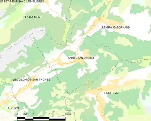 Detailkaart van de gemeente