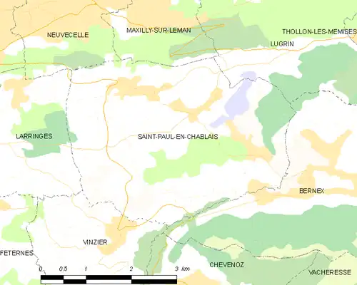 Detailkaart van de gemeente