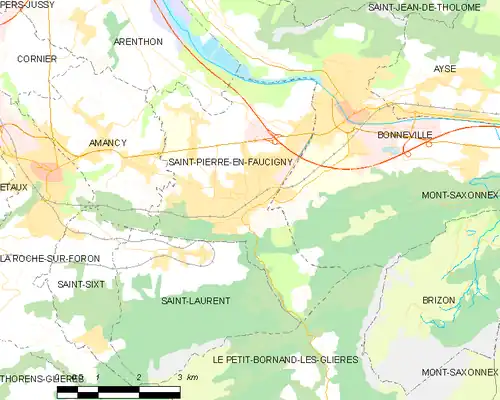 Detailkaart van de gemeente