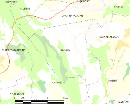 Detailkaart van de gemeente