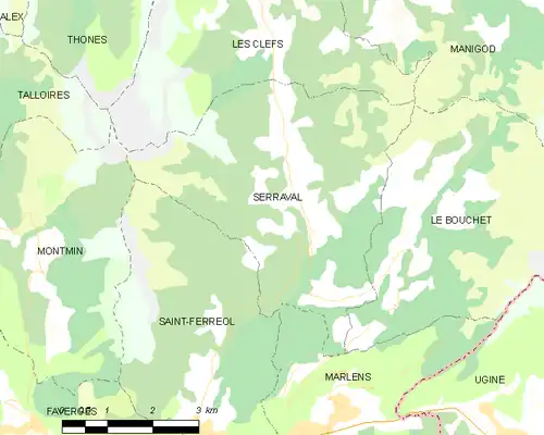 Detailkaart van de gemeente